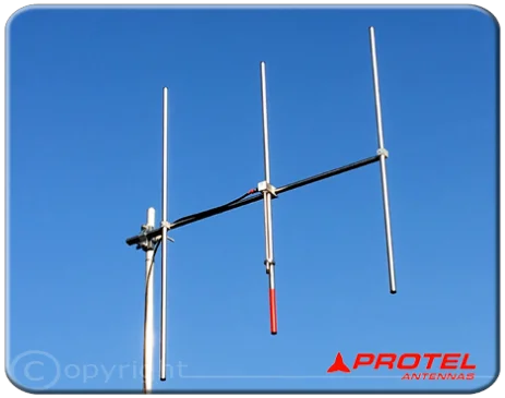 Complete system FM 2 directional  antennas yagi 3 elements 87 88 108 MHZ Prote